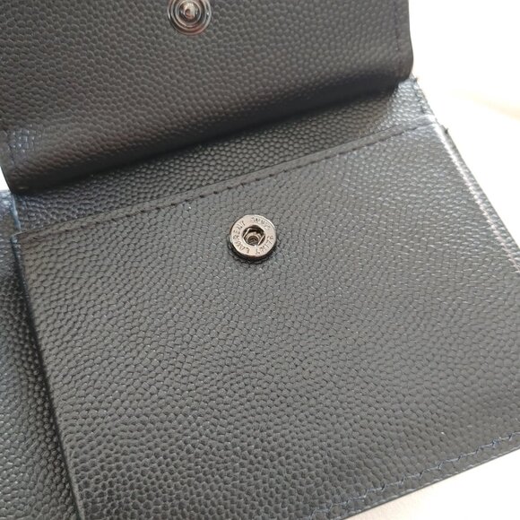 Saint Laurent YSL Black Cassandre Leather Bi-fold Wallet (New) - Picture 11 of 15